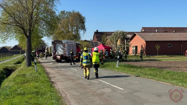 Foto zum Einsatz: Schweinestallbrand / 21.04.2026