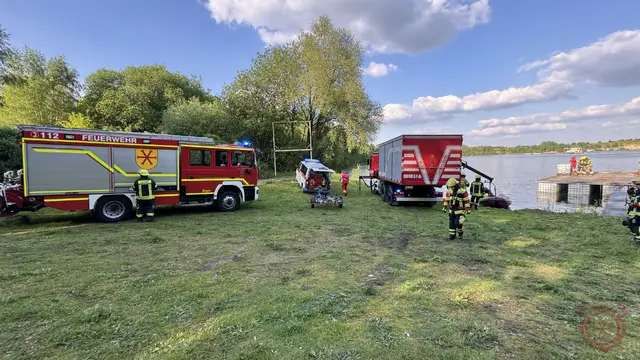 Foto zum Einsatz: Alarmübung Kalksandsteinsee / 08.05.2024