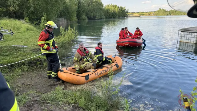 Foto zum Einsatz: Alarmübung Kalksandsteinsee / 08.05.2024