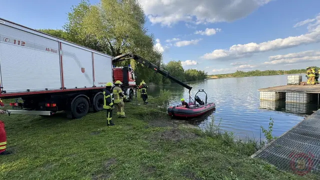 Foto zum Einsatz: Alarmübung Kalksandsteinsee / 08.05.2024