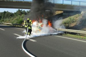 PKW-Brand u. Radladerbrand / 24.08.19