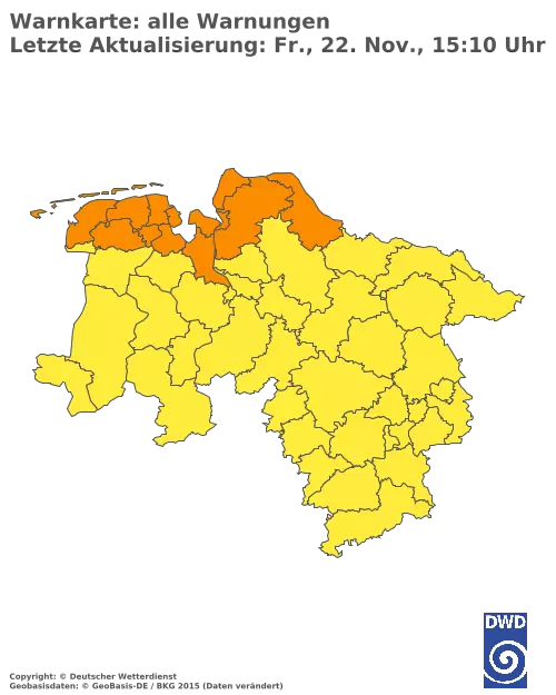 Aktuelle Wetterwarnungen für  Vechta