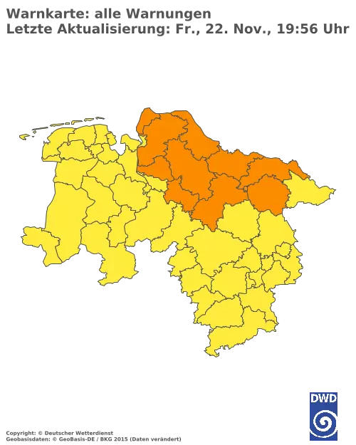 Aktuelle Wetterwarnungen für  Vechta