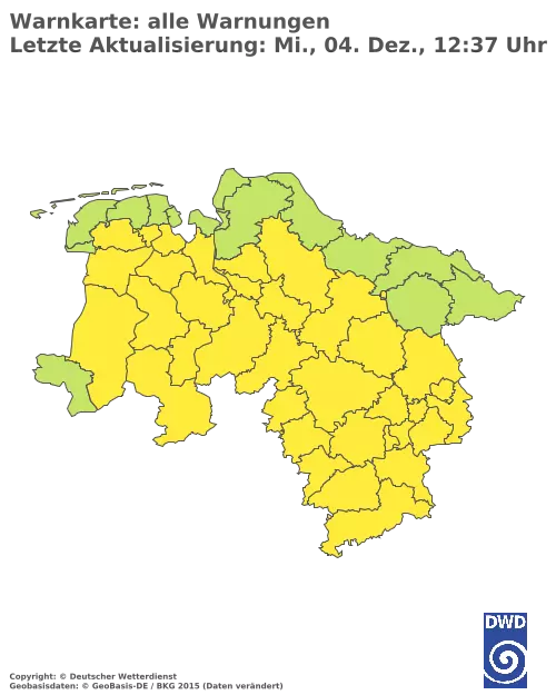 Aktuelle Wetterwarnungen für  Vechta