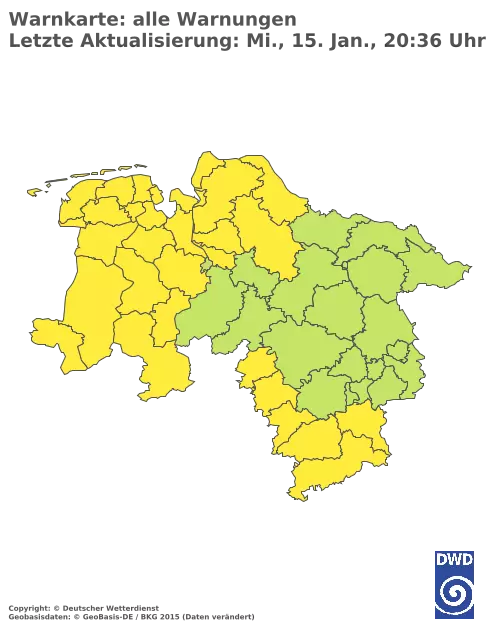 Aktuelle Wetterwarnungen für  Vechta