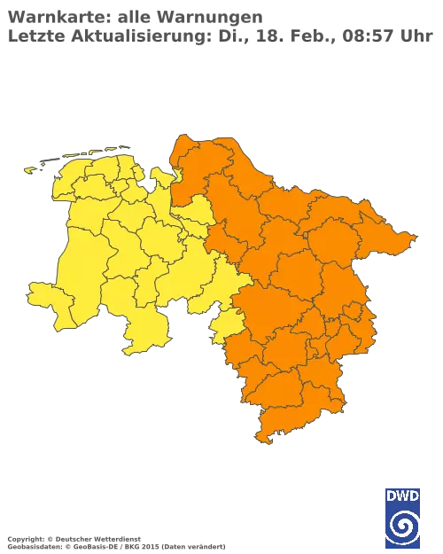 Aktuelle Wetterwarnungen für  Vechta