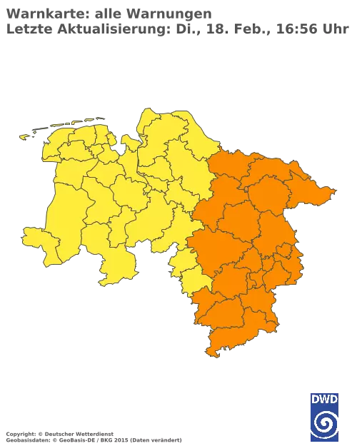 Aktuelle Wetterwarnungen für  Vechta