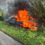 PKW-Brand nach VU / 03.10.2023