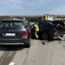 PKW-Brand & Verkehrsunfall – A1 / 14.06.2025